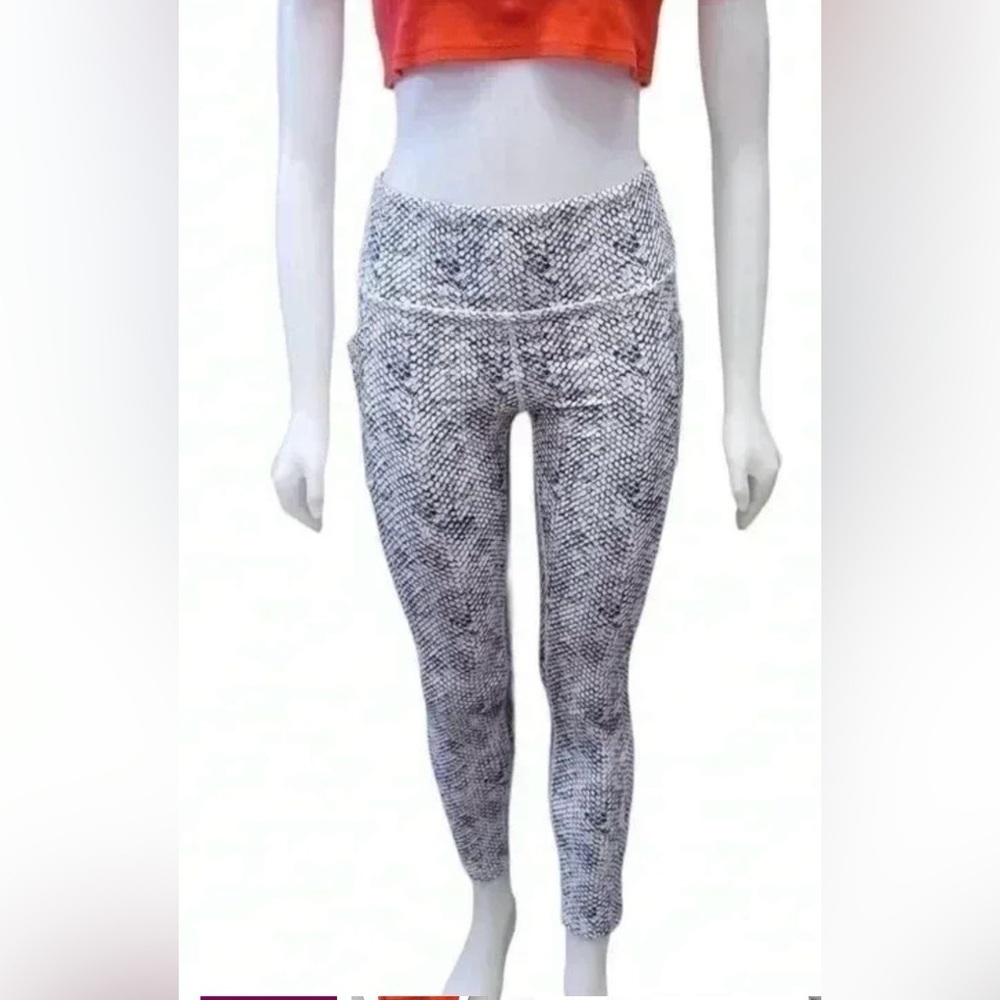 Balance Collection Contender Luxe High  Rise Snake Print Leggings Size Medium